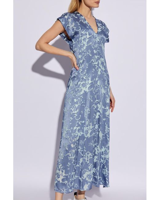 KENZO Blue Floral Motif Dress By