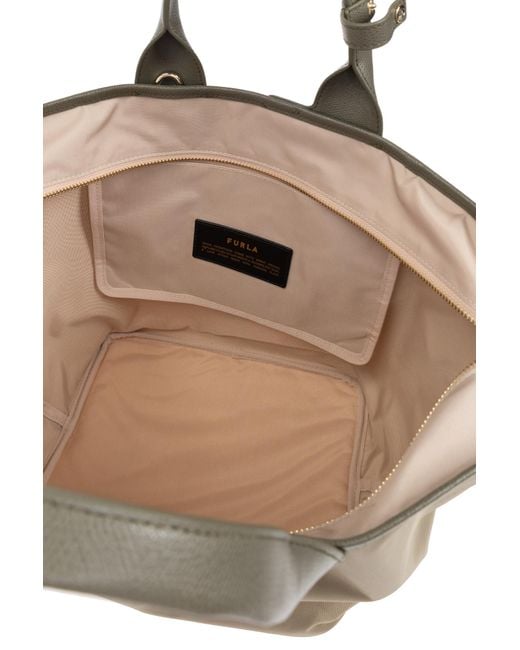 Furla Green Handbag Piuma Large Type Shopper
