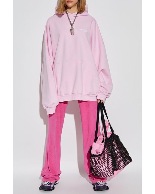 Balenciaga Pink Oversize Hoodie