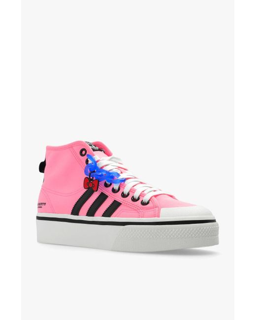 adidas Originals X Hello Kitty 'nizza Platform Mid W' Sneakers in Pink |  Lyst