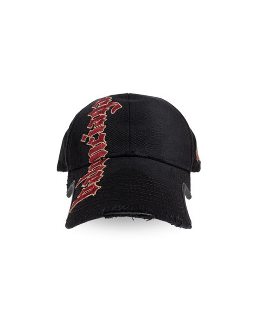 Balenciaga Black Baseball Cap for men
