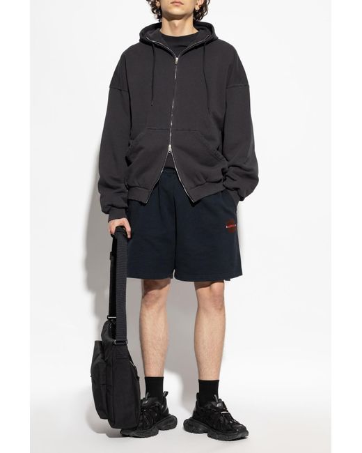 Balenciaga Black Sweatshirt With Vintage Effect for men