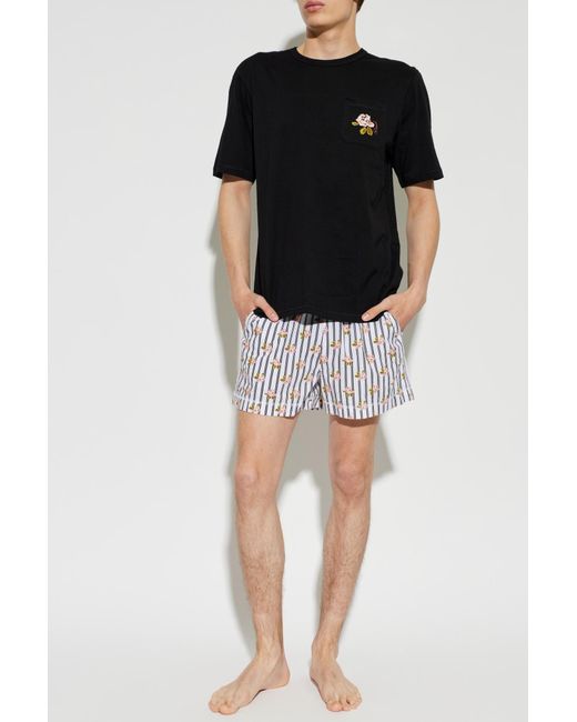 DIESEL Black Two-Piece Pyjamas "Kit-Jack-D-Core" for men