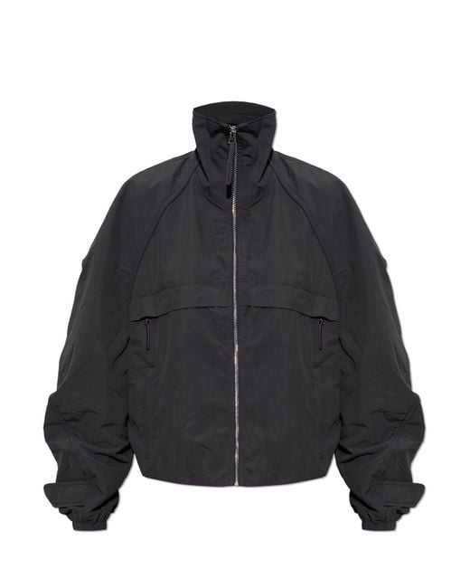 Acne Black Jacket With A Stand-Up Collar