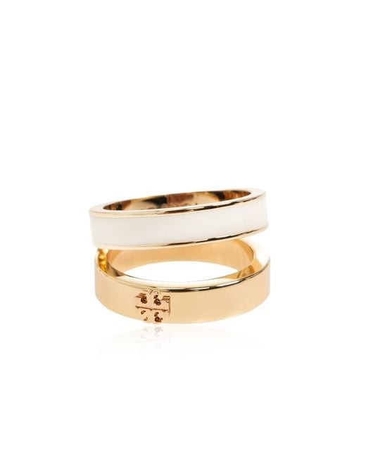 Tory Burch Metallic Ring With Logo