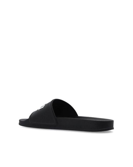 Palm Angels Rubber Slides With Logo in Black for Men - Lyst