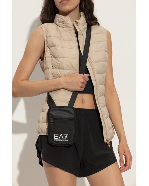 EA7 Black Shoulder Bag With Logo