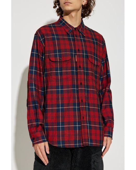DSquared² Red Checked Shirt for men