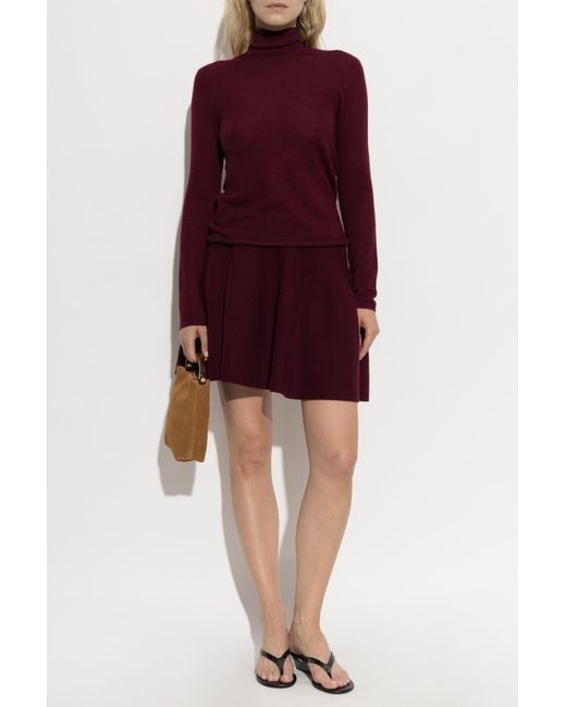 Lisa Yang Purple Cashmere Turtleneck 'Lory'