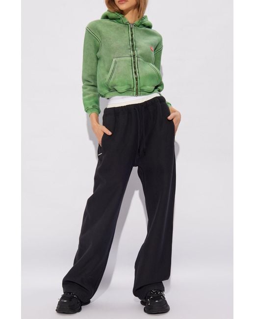 Alexander Wang Hoodie With Logo, in Green | Lyst