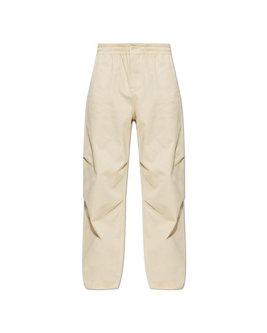 KENZO Natural Loose-Fit Cotton Trousers for men