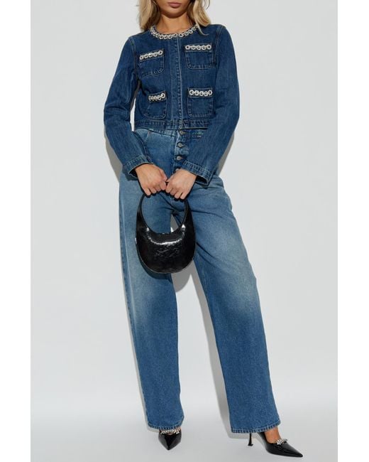 Self-Portrait Blue Denim Jacket