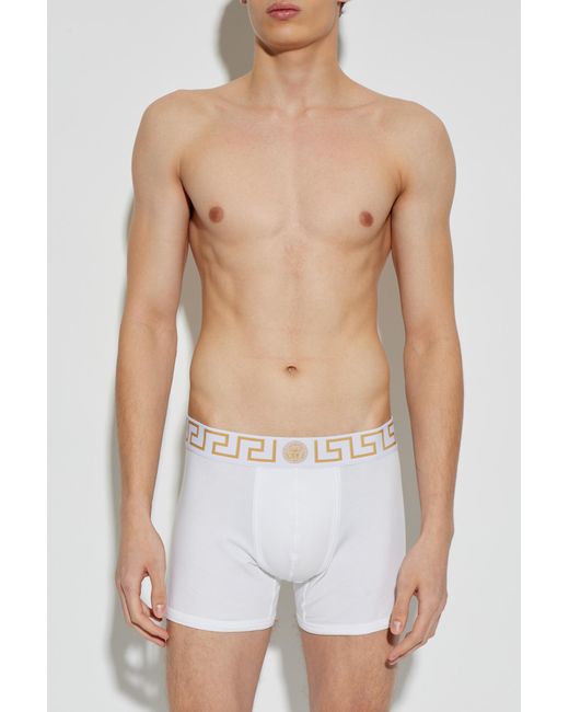 Versace White Cotton Boxers for men
