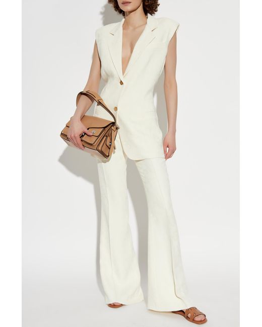 Etro White Creased Trousers