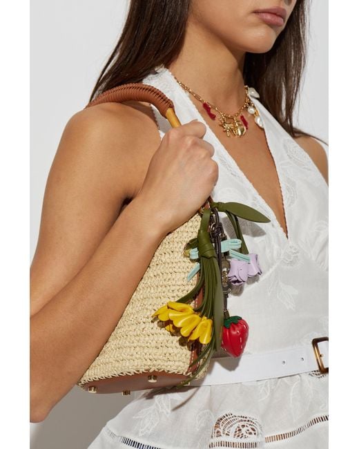 Self-Portrait White Bag With Keychain