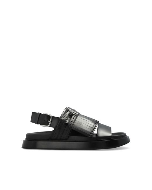 McQueen Black Leather Shoes
