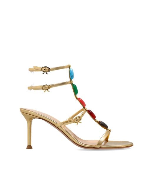 Gianvito Rossi Metallic Shanti High-Heeled Sandals