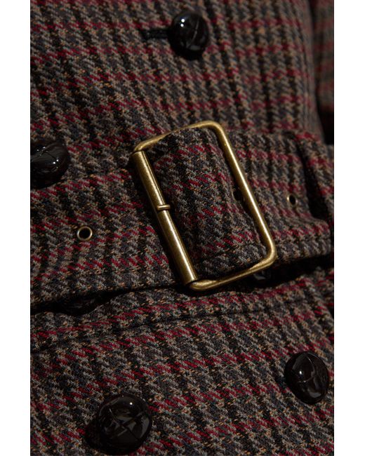 Chloé Blue Plaid-Patterned Coat