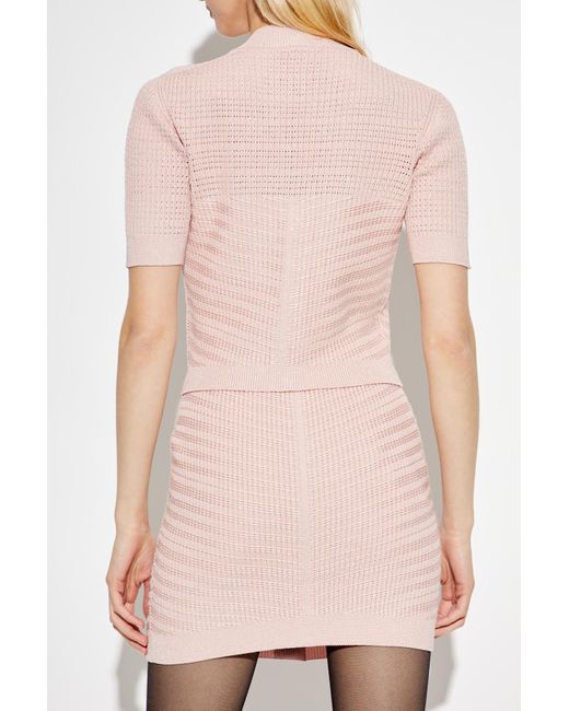 Balmain Pink Top With Pockets
