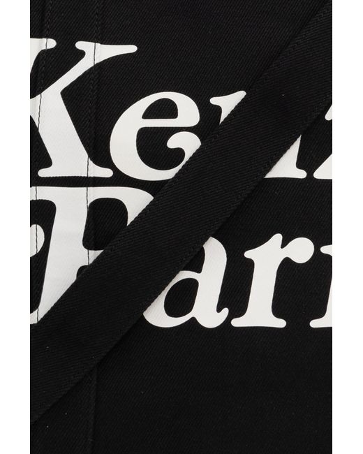 KENZO Black Shopper Bag With Logo,