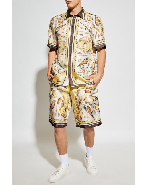 Dolce & Gabbana Natural Silk Shorts for men
