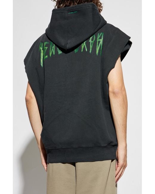 44 Label Group Black Hoodie, for men