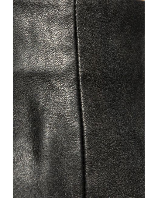 AllSaints Black Leather Skirt ‘Renai’