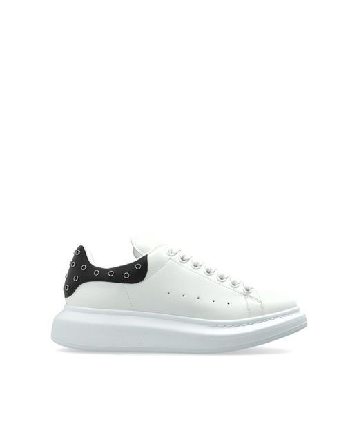 McQueen White Leather Sports Shoes