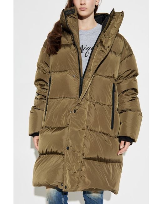 DSquared² Green Long Down Coat
