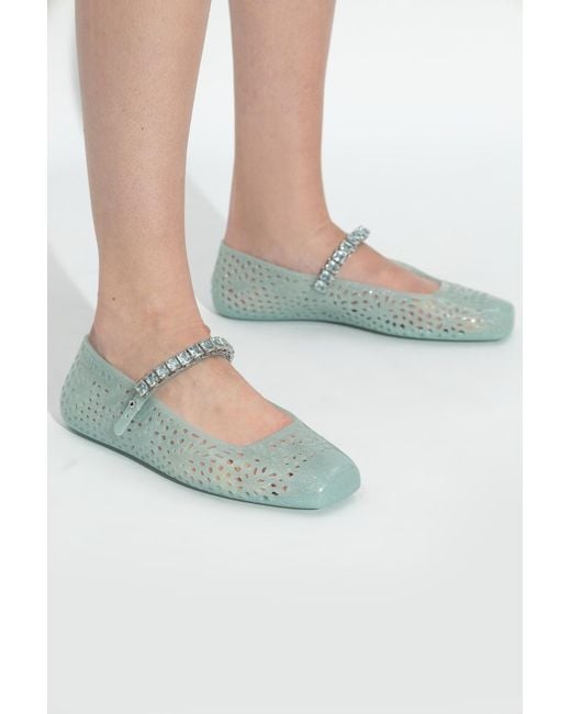 Jimmy Choo Green Ballet Flats "The Jelly"