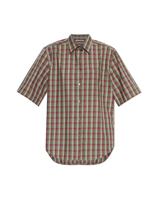 Acne Multicolor Checked Pattern Shirt