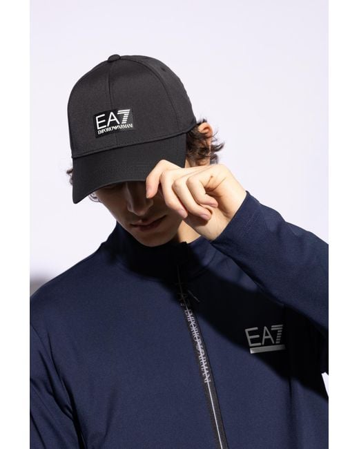 EA7 Black The 'Sustainability' Collection Baseball Cap