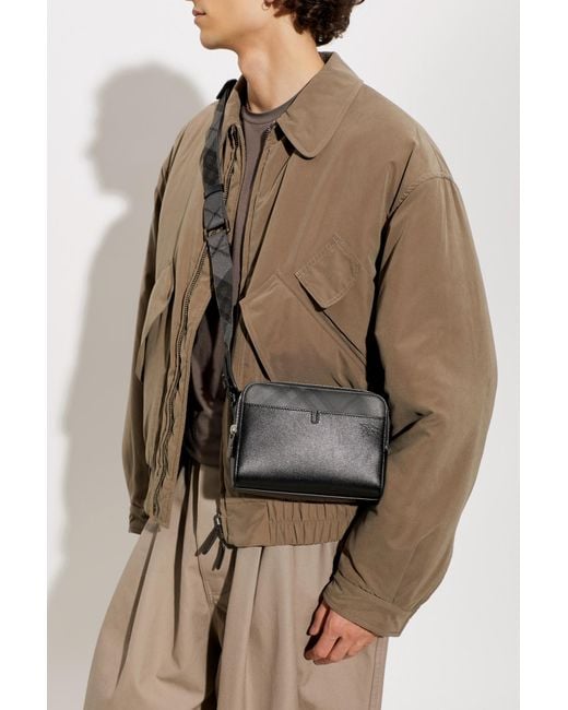 Burberry Black Leather Bag for men