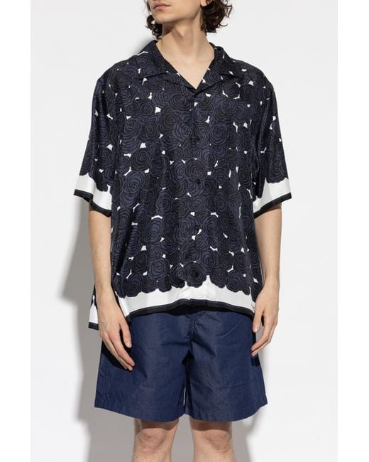 Givenchy Blue Silk Shirt for men