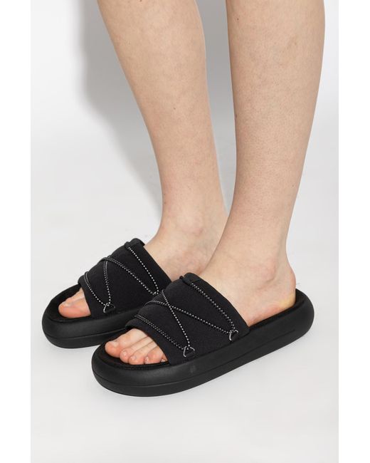 Moon Boot Black 'Mb Icon Slide' Slides
