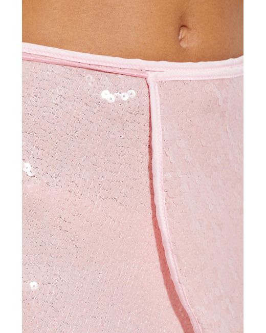 Oseree White Sequin Pareo