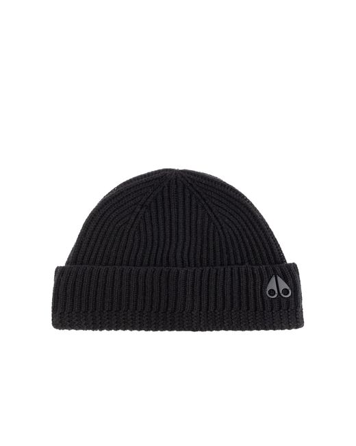 Moose Knuckles Black Woolen Hat