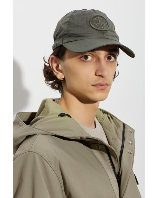 Stone Island Green Baseball Cap for men