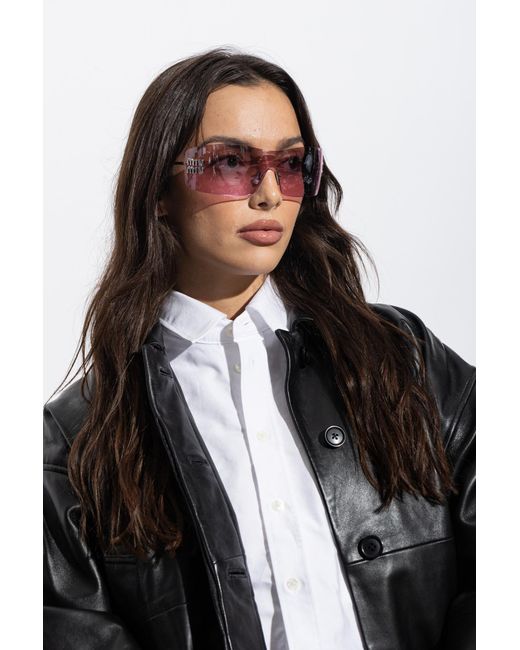 Miu Miu Pink "B53S" Sunglasses