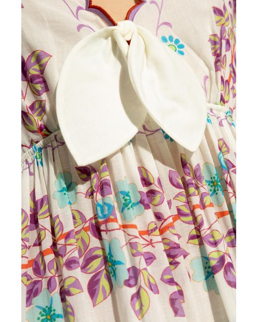 Etro White Floral Pattern Dress,