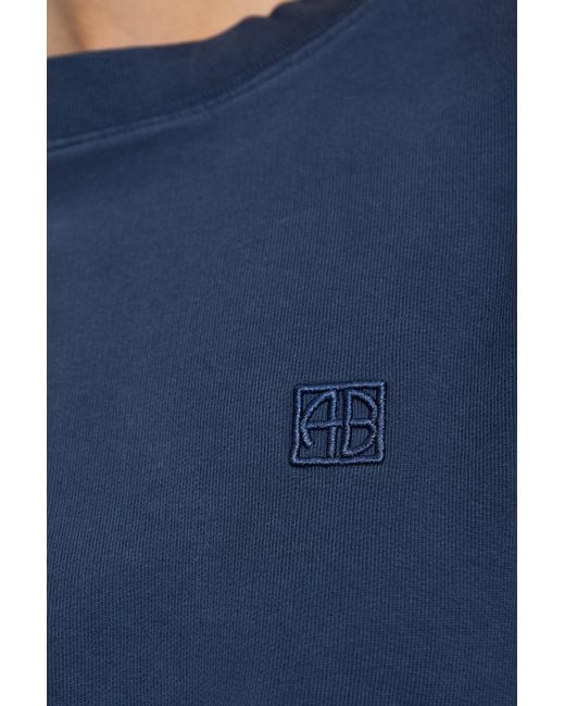 Anine Bing Blue Sweatshirt 'Miles'