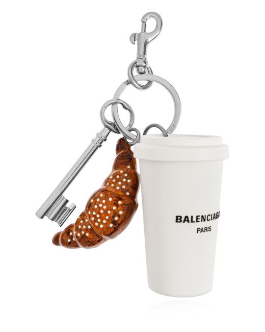 Balenciaga White Keychain With Charms