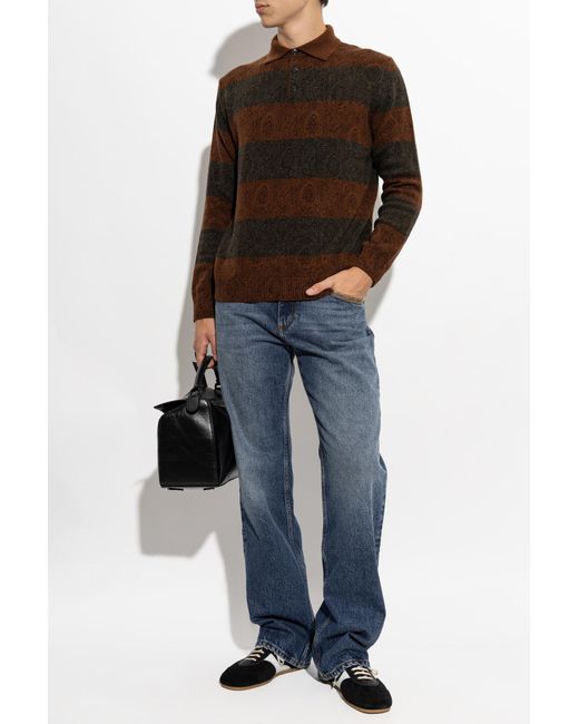 Etro Blue Straight-Leg Jeans for men