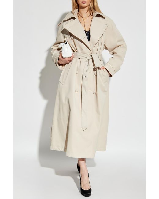 Dolce & Gabbana Natural Double-Breasted Coat