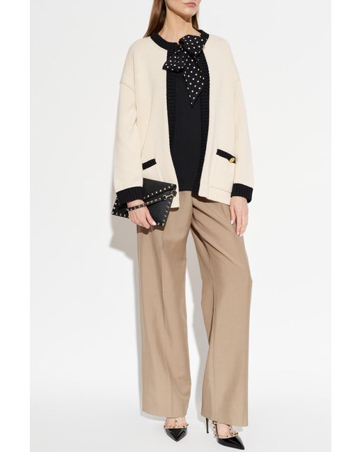 Valentino Garavani Black Turtleneck With An Application