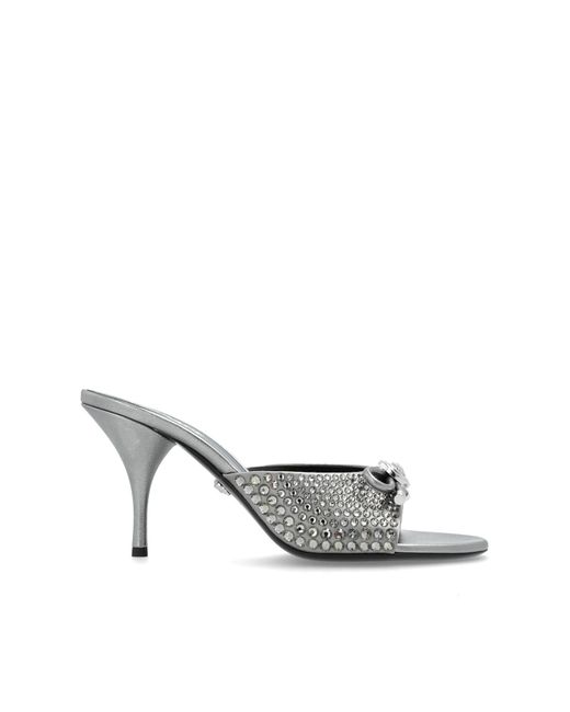 Versace Metallic Heeled Mules