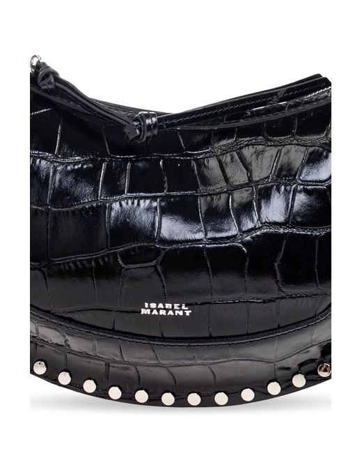 Isabel Marant Black Shoulder Bag "Oskan Moon"