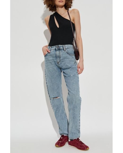 Amiri Black Top With A Cut-Out