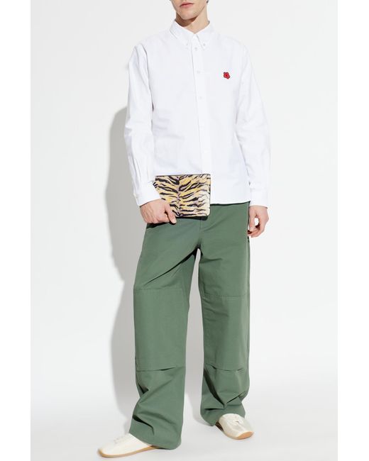 KENZO White Shirt With Patch for men
