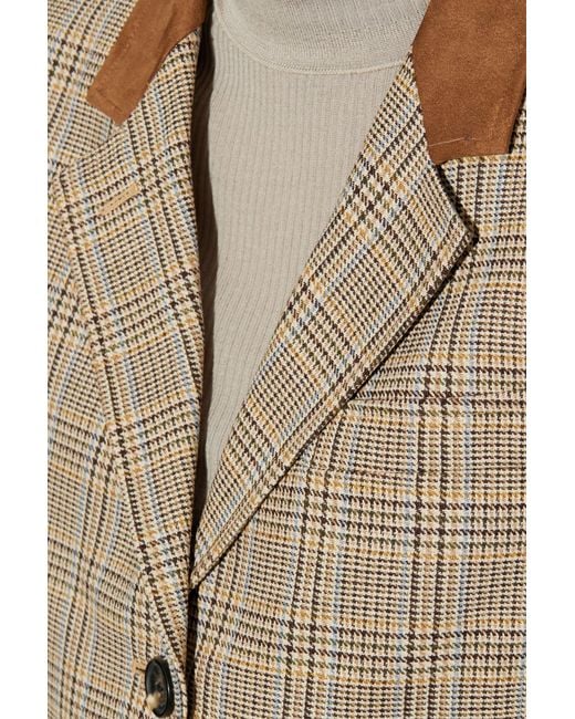 Rag & Bone Blue Plaid Pattern Blazer